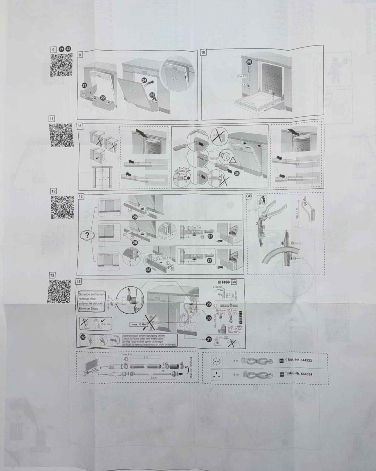 Előlap felszerelési sablon és Beépítési útmutató (Beépíthető Bosch /NEFF/Siemens 45 cm mosogatógépekhez) - Image 4
