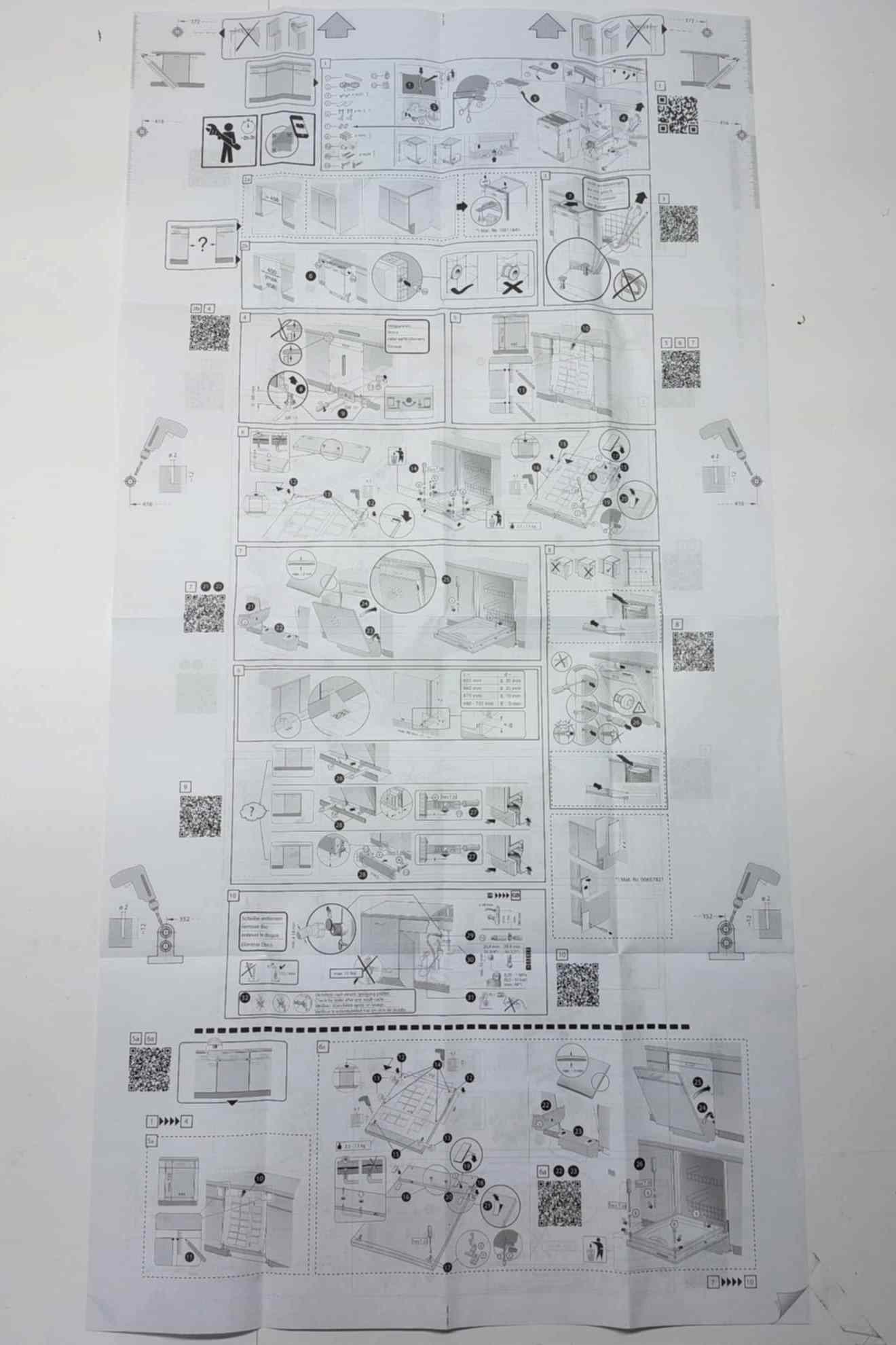 Mosogatógép előlap beépítési sablon (45 cm-es teljesen beépíthető géphez) - Image 2