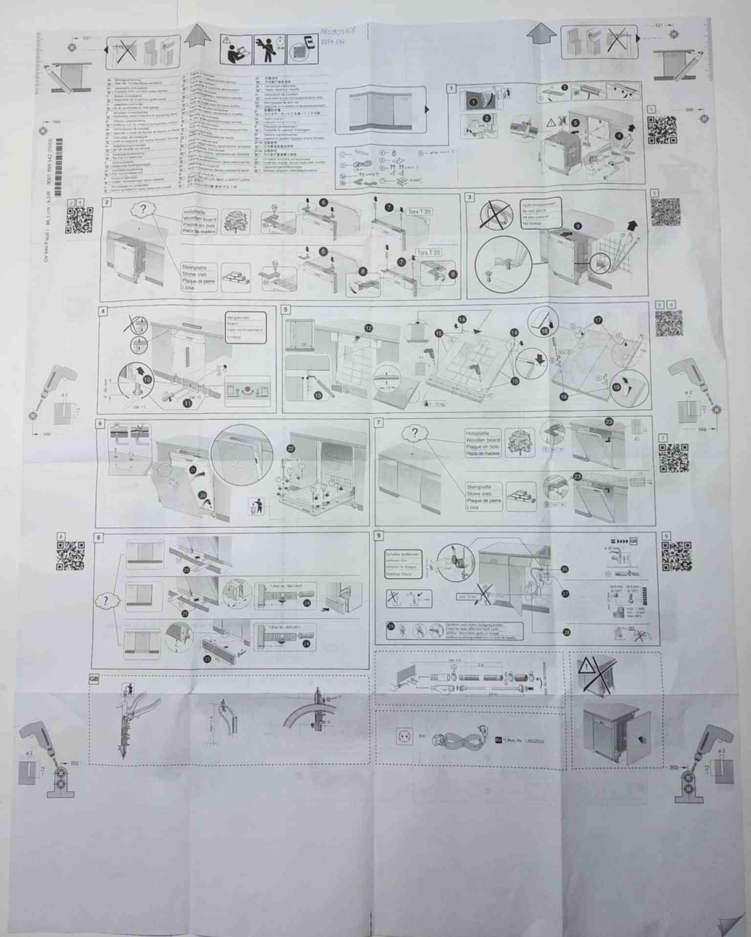 Mosogatógép előlap felszerelési sablon / beépítési utasítás - Image 3