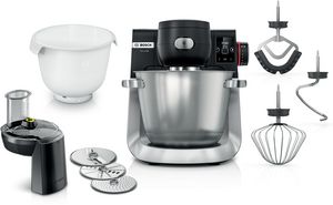 Bosch Serie 6 Konyhai robotgép mérleggel 1600 W Fekete Szálcsiszolt acél MUMS6ZS23D